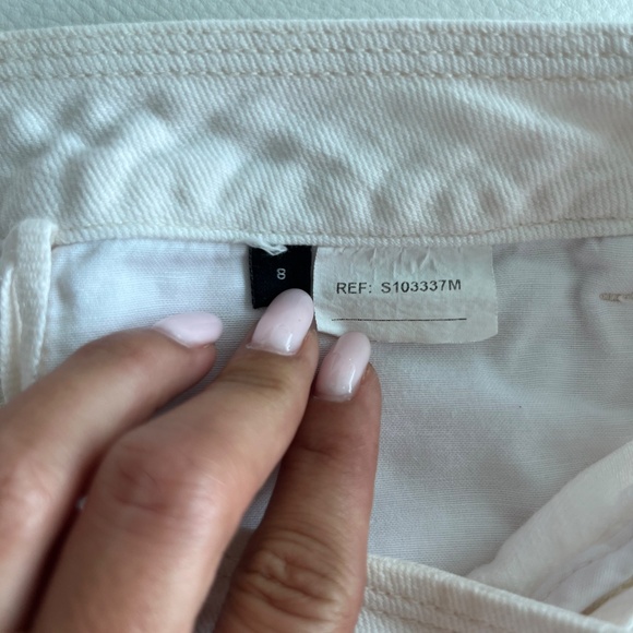 Studio F Jeans Distressed Denim Shorts – Red & Light Pink (Size 8) - Picture 7 of 12